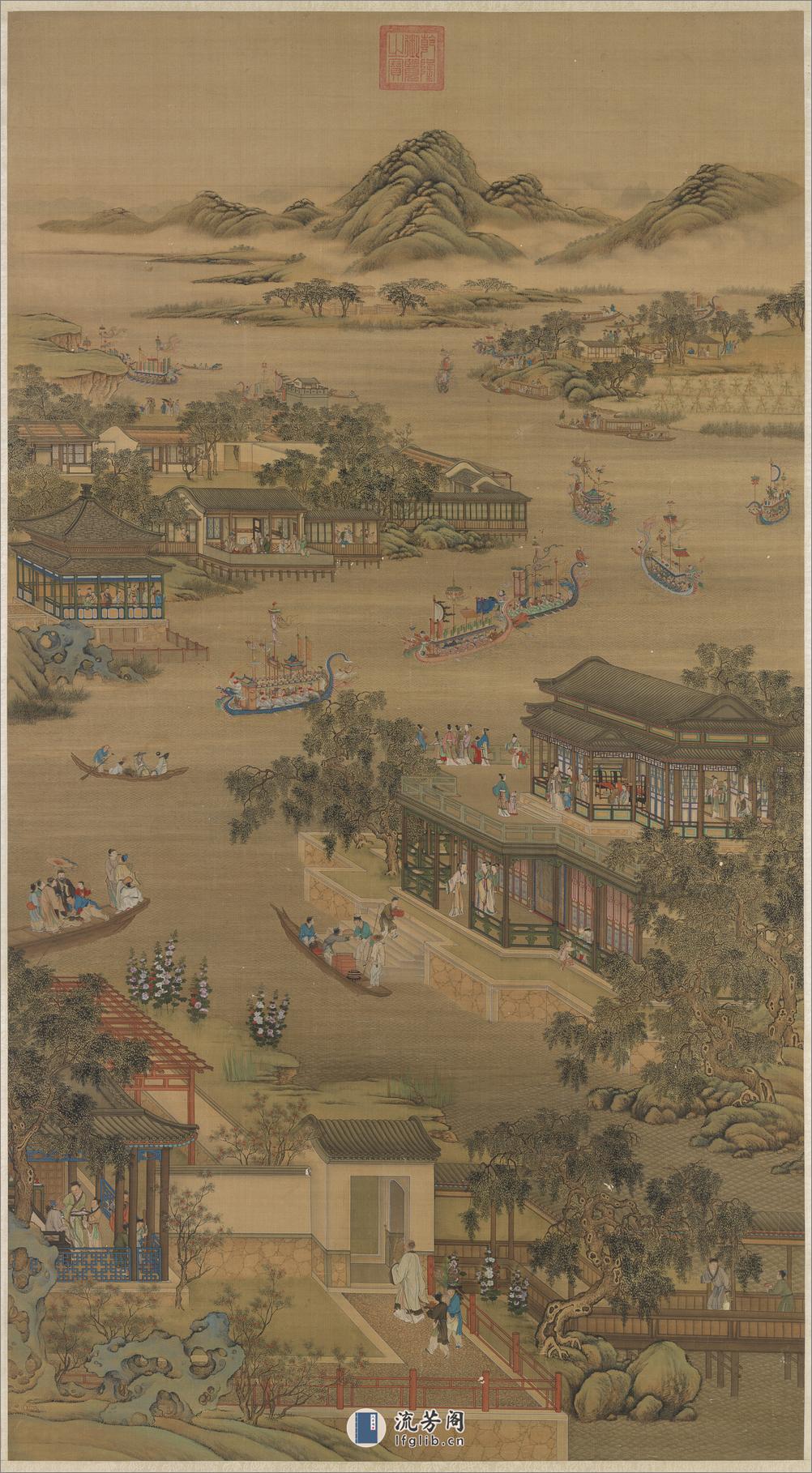 十二月月令图.轴.清画院画.台北故宫博物院藏 - 第5页预览图