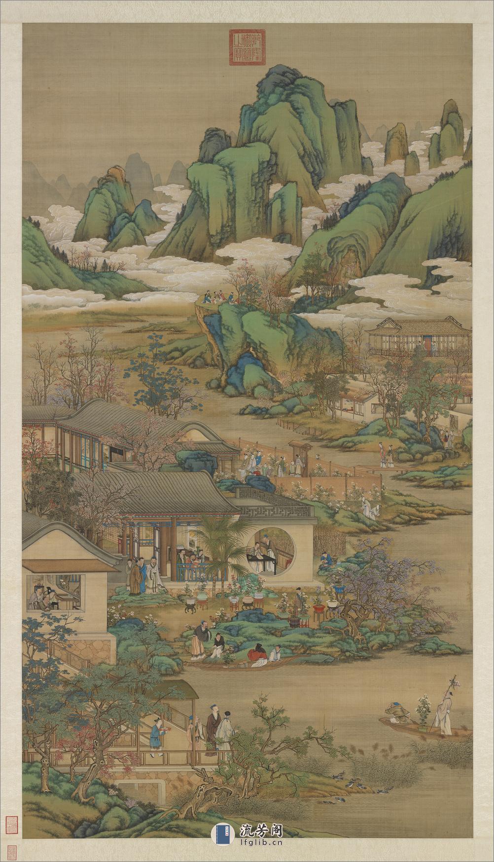 十二月月令图.轴.清画院画.台北故宫博物院藏 - 第9页预览图