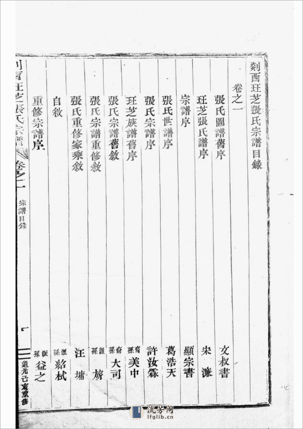 剡西癐芝张氏宗谱：五卷：[剡县] - 第11页预览图