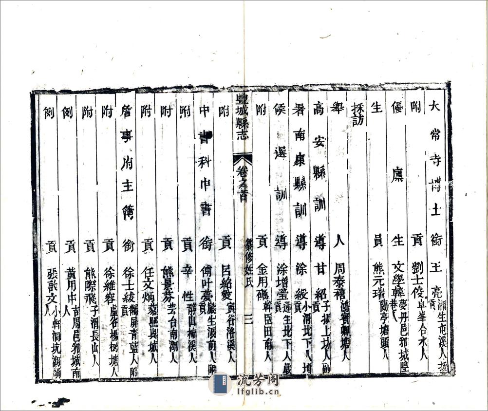 丰城县志（同治）卷00-14 - 第8页预览图