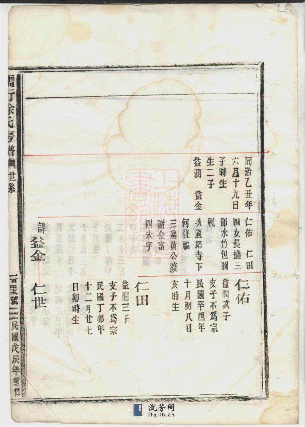 儒行徐氏房谱：[松阳] - 第10页预览图