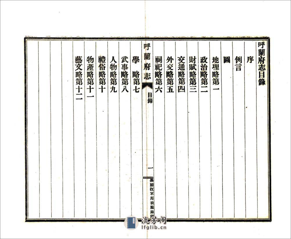 呼兰府志（宣统） - 第6页预览图