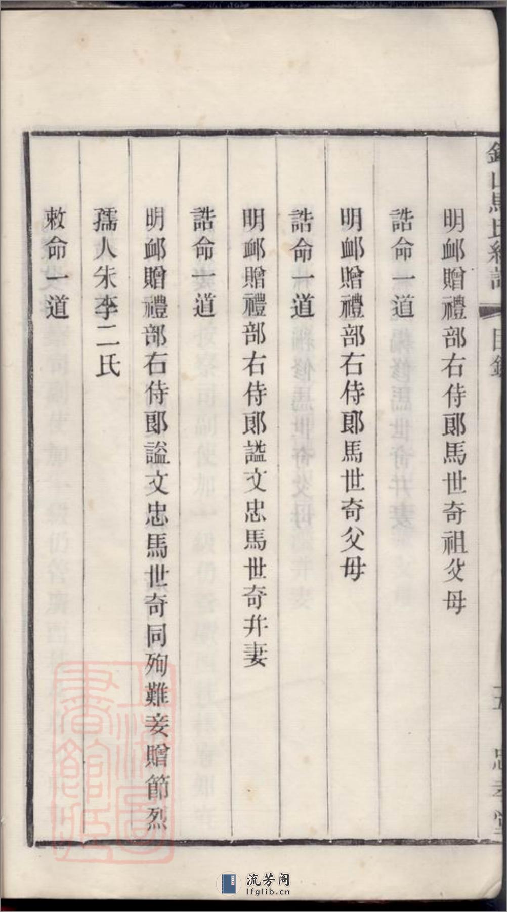 锡山马氏统谱：十二卷，首一卷：[无锡] - 第19页预览图
