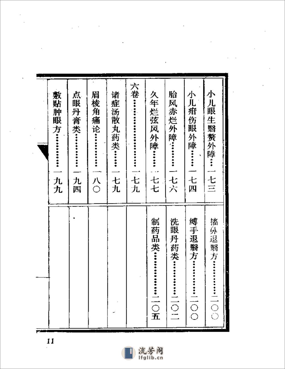 中医珍本丛书  秘传眼科七十二症全书 - 第11页预览图