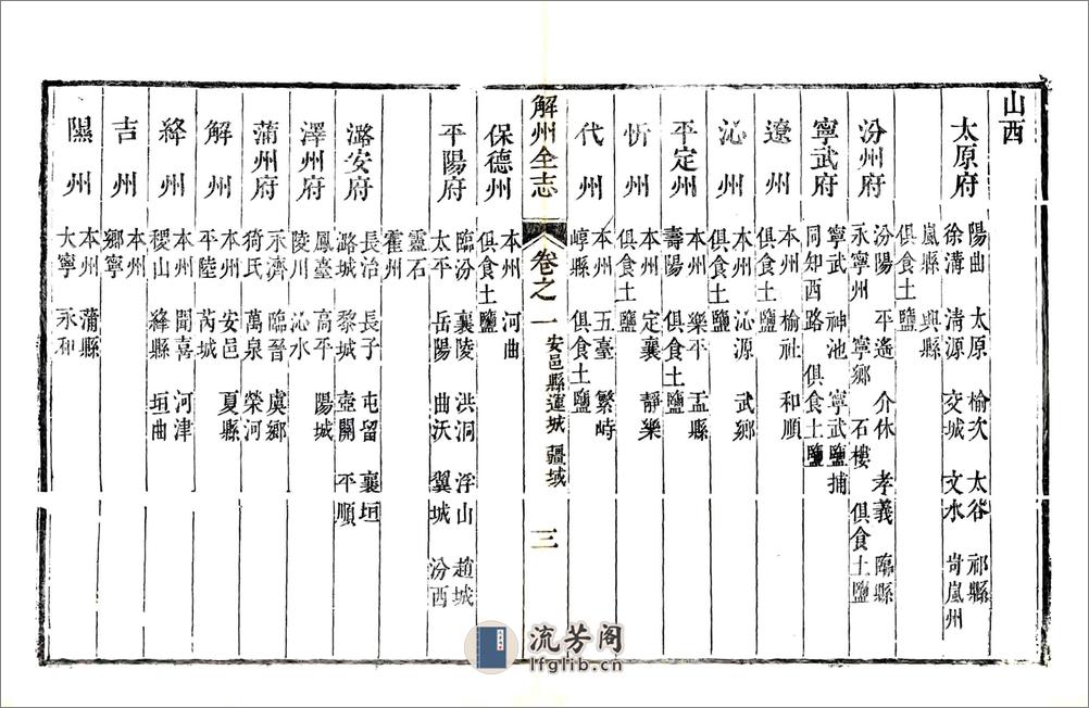 解州安邑县运城志（乾隆） - 第3页预览图