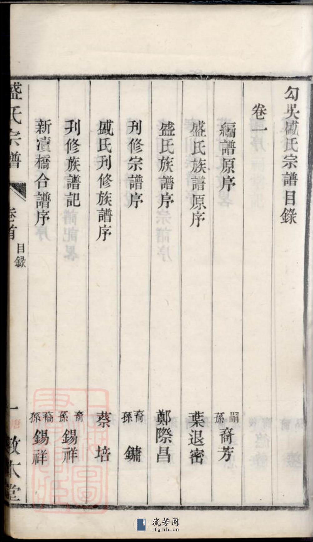 勾吴盛氏宗谱：九卷：[无锡] - 第14页预览图