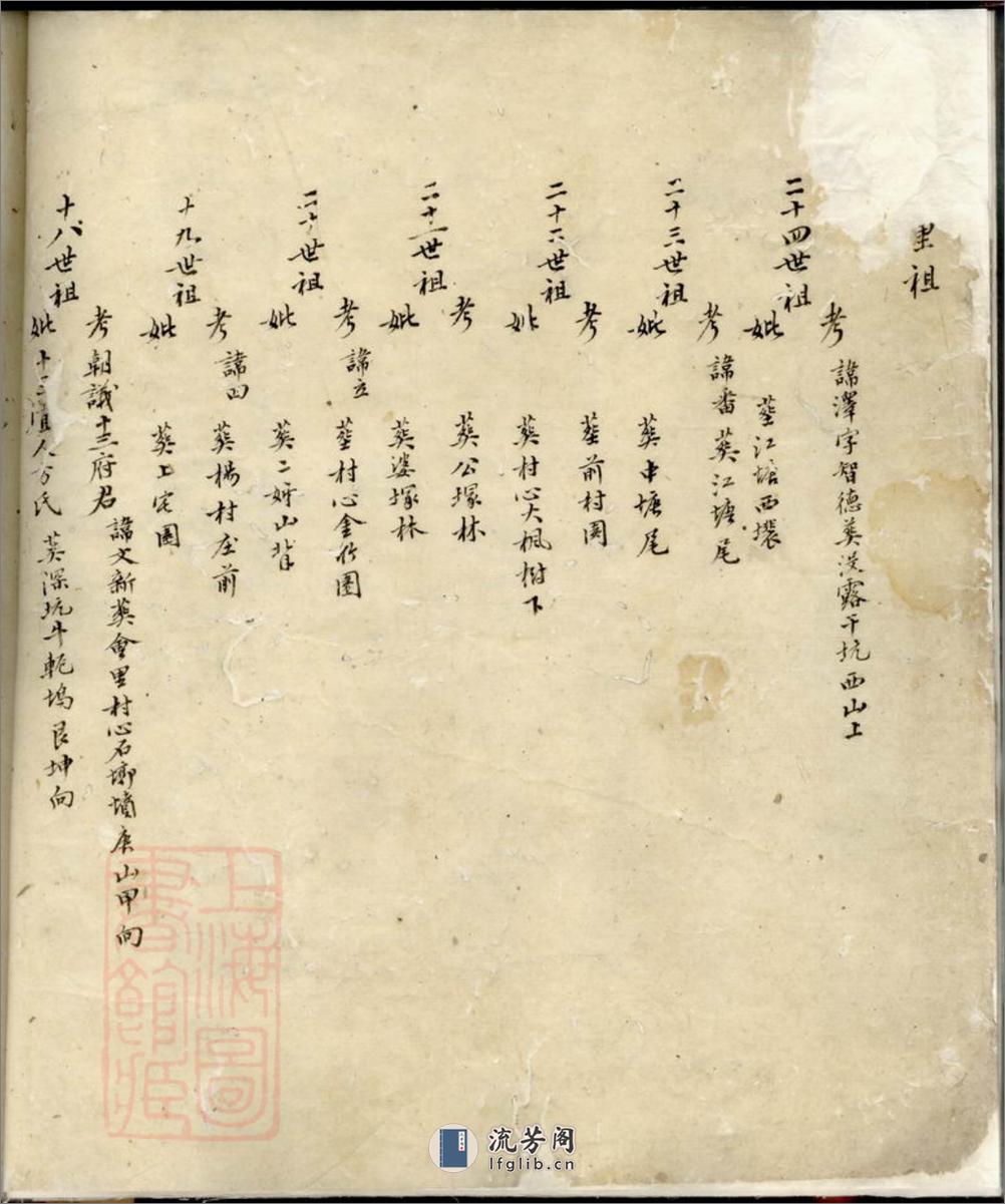 程氏奕世祖茔图谱：不分卷 - 第5页预览图