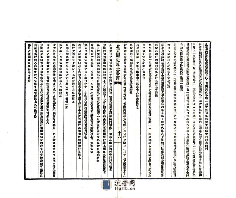 北京历史风土丛书第一辑（民国铅印本） - 第20页预览图