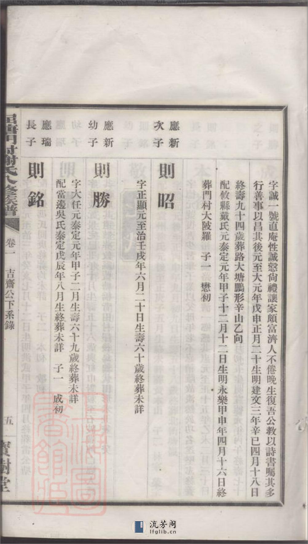 醴陵屈塘门村谢氏八修族谱 - 第11页预览图