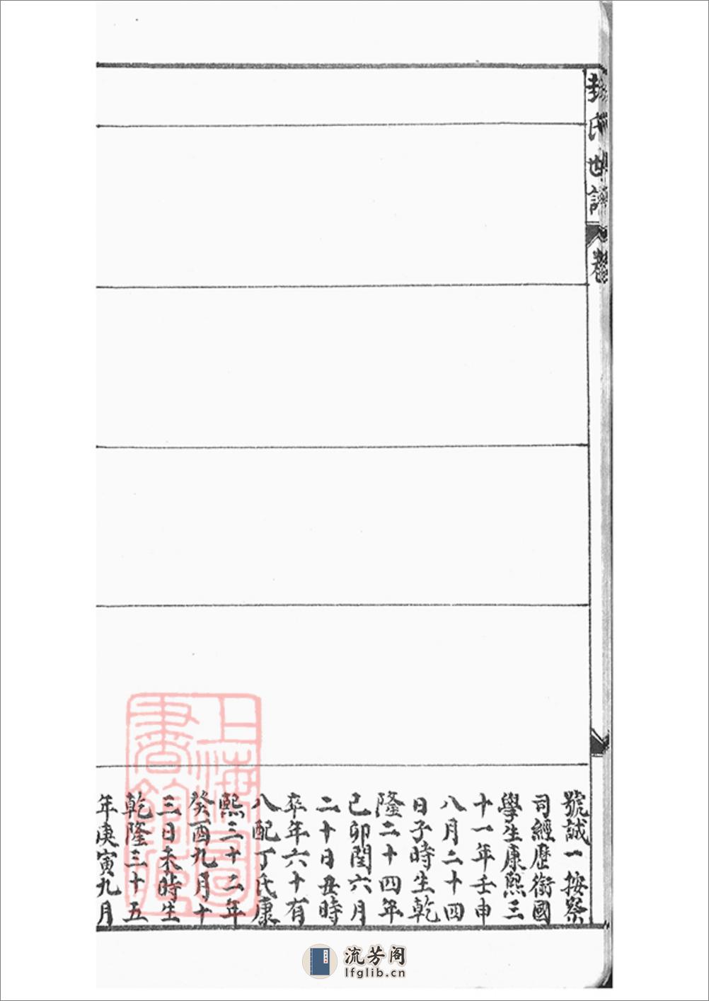 封氏世谱：不分卷：[上海松江] - 第15页预览图