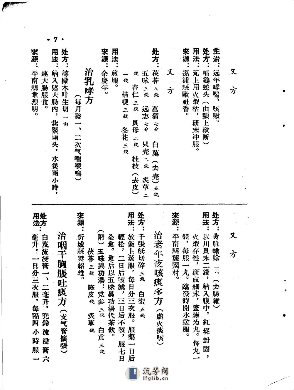 广西1957中医验方秘方汇集 - 第10页预览图