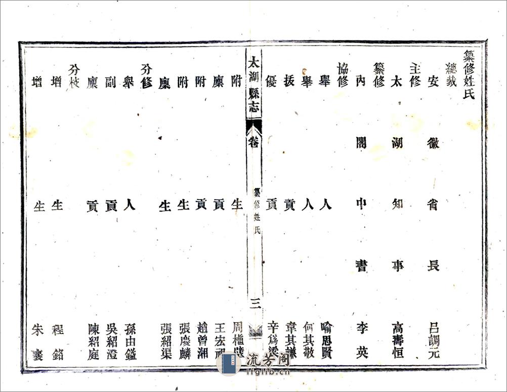 太湖县志（民国） - 第14页预览图