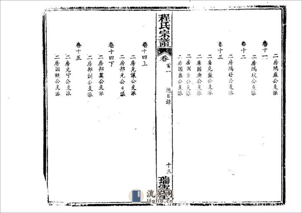 程氏宗譜（片卷号：9_6-11_1）：共4卷 - 第14页预览图