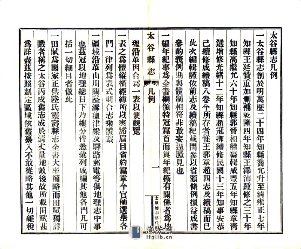 太谷县志（民国） - 第15页预览图