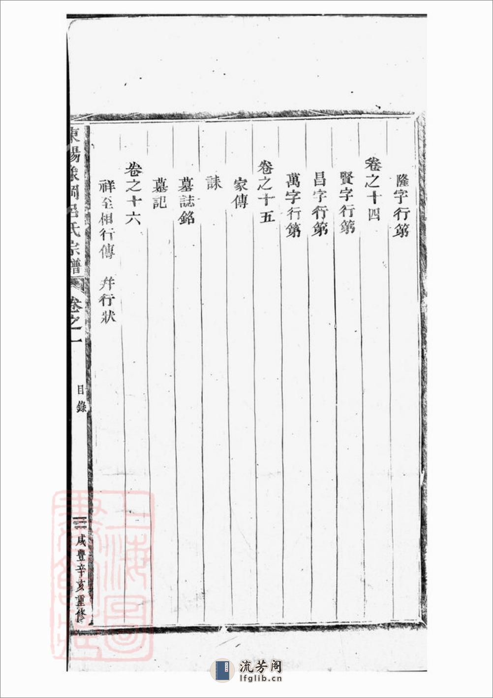 东阳象冈吕氏重修宗谱：二十卷 - 第14页预览图