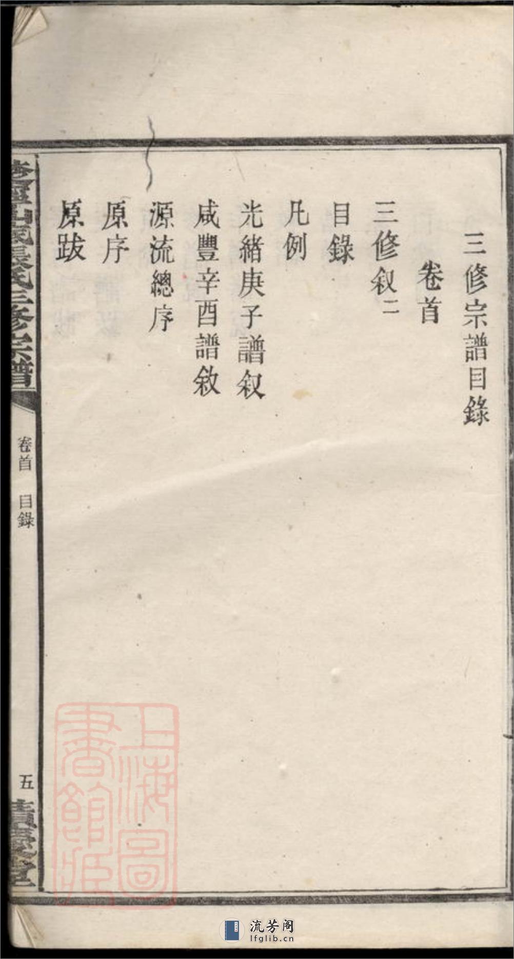 楚宁山底张氏三修宗谱：八卷：[宁乡] - 第11页预览图