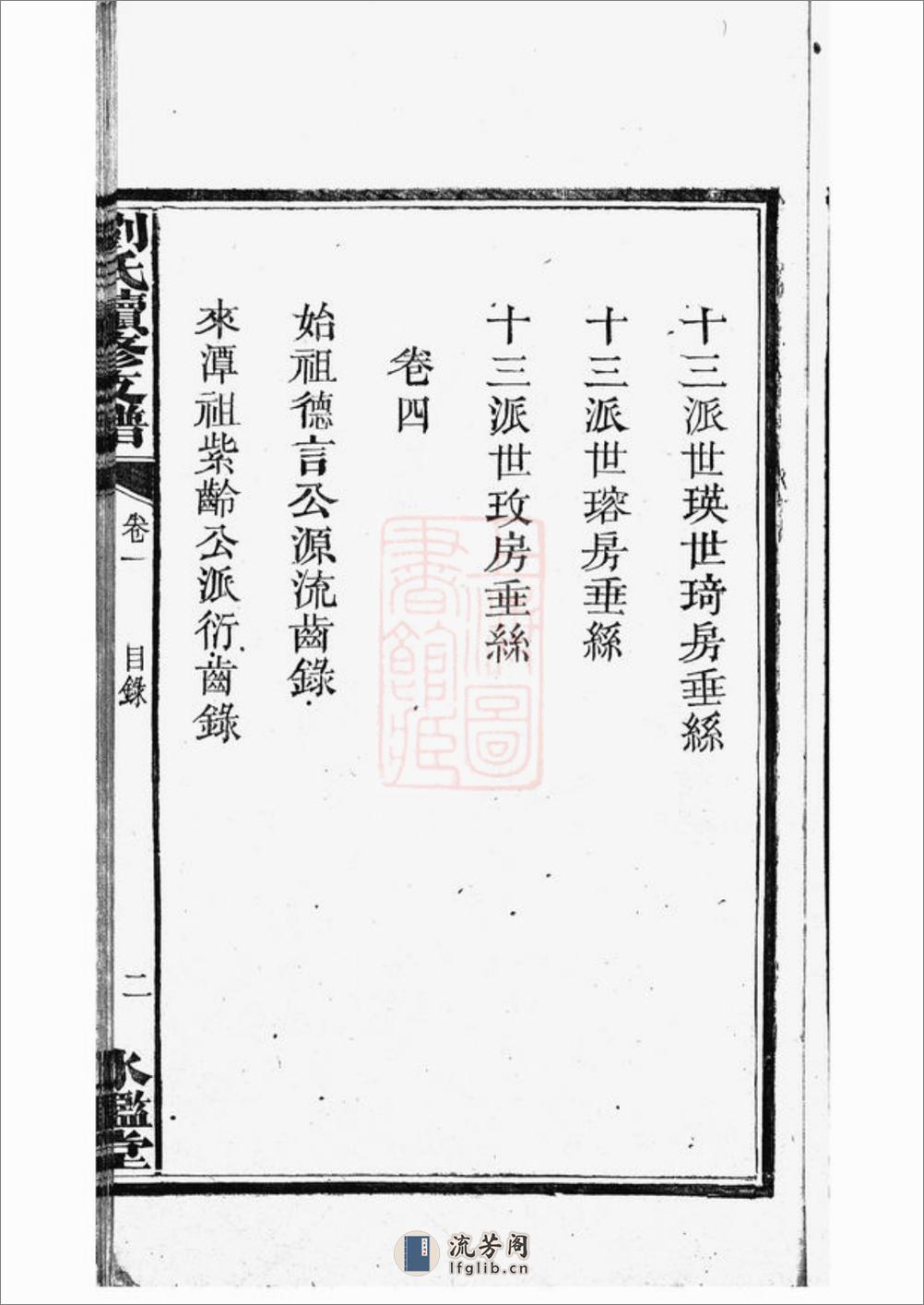 刘氏续修支谱：八卷：[湘潭] - 第20页预览图
