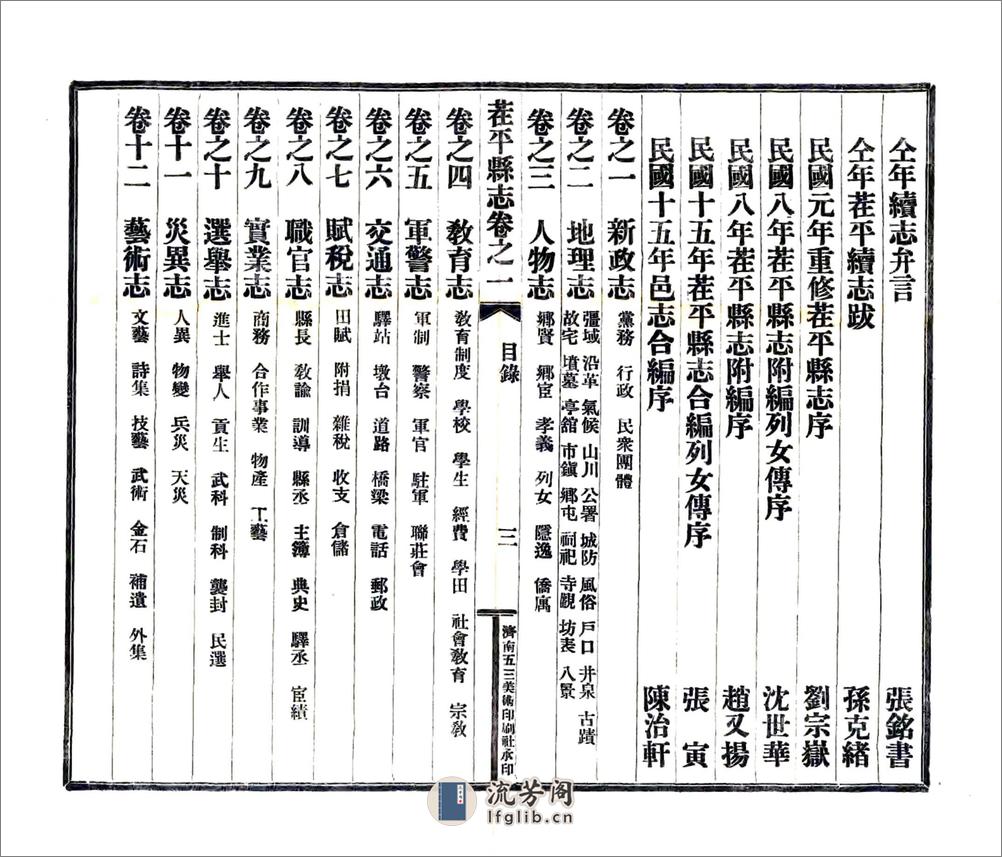 茌平县志（民国） - 第5页预览图