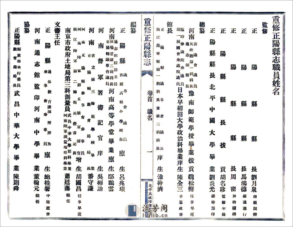 重修正阳县志（民国） - 第15页预览图