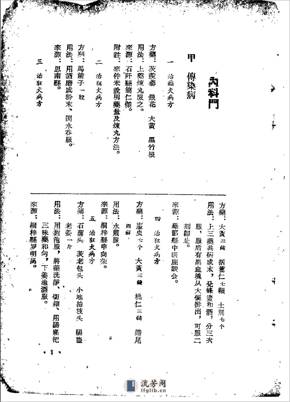 贵州省1956中医验方秘方第一册 - 第4页预览图