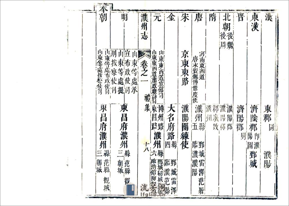 濮州志（康熙） - 第18页预览图