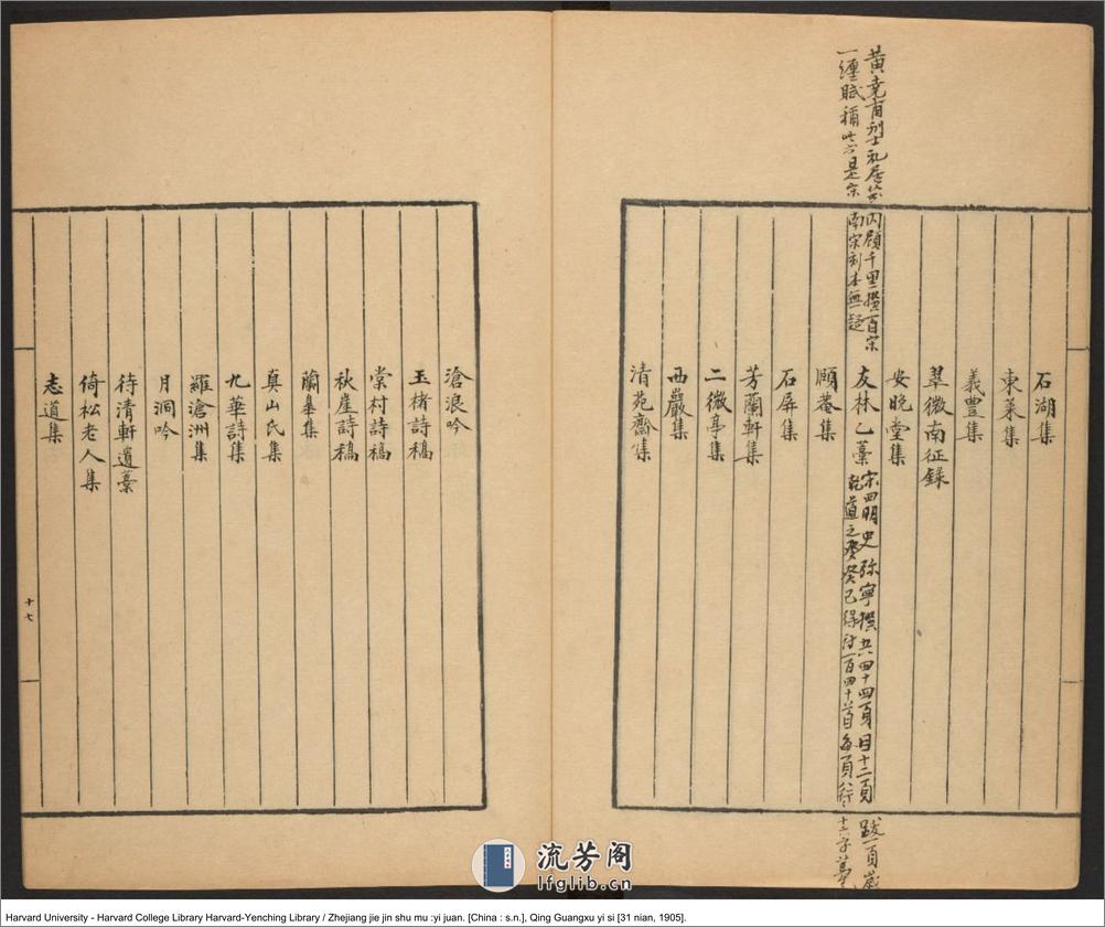 《浙江解進書目》一卷【清】王仁浚 清光緒31年（西元1905年） - 第20页预览图