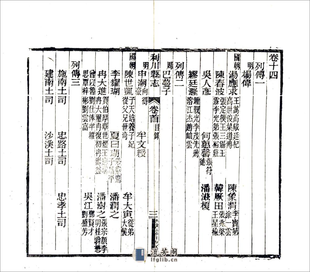 利川县志（光绪） - 第14页预览图