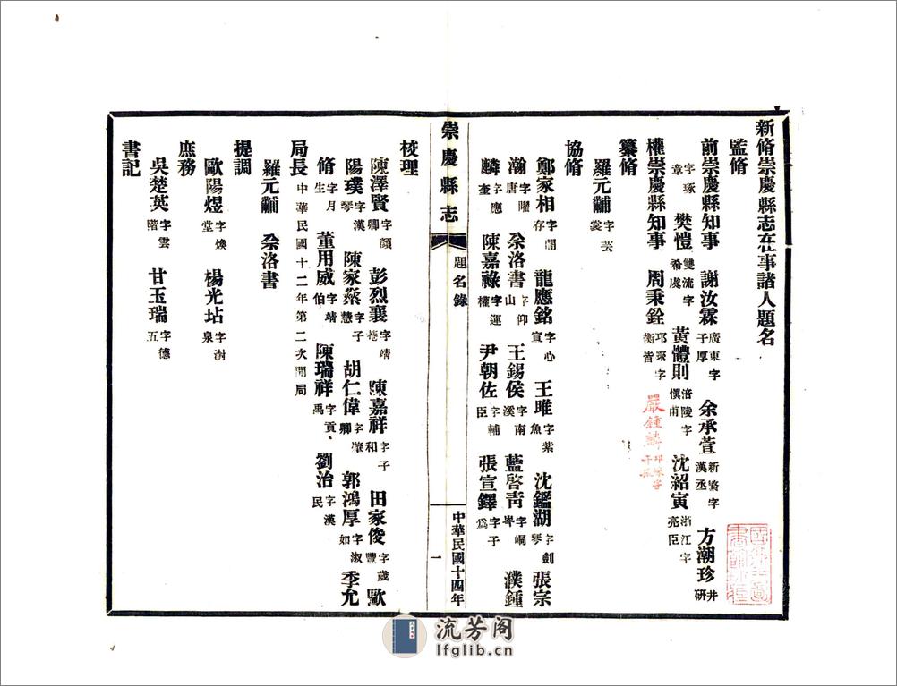 崇庆县志（民国） - 第3页预览图