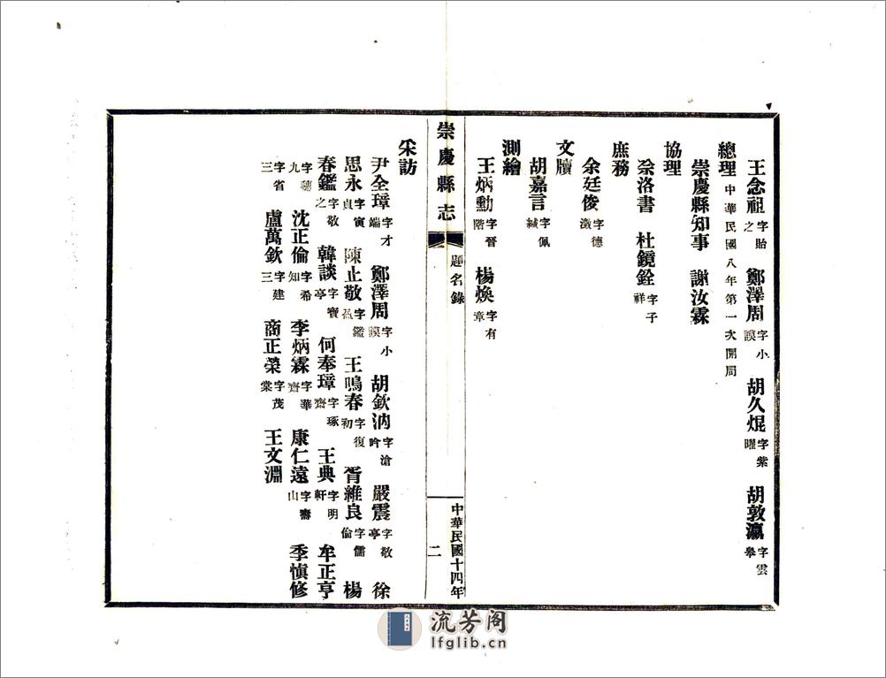 崇庆县志（民国） - 第4页预览图