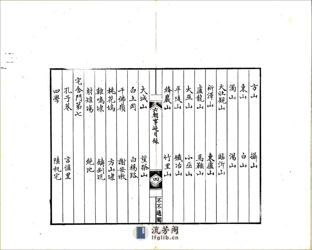 六朝事迹编类（宋绍兴清抄本） - 第7页预览图