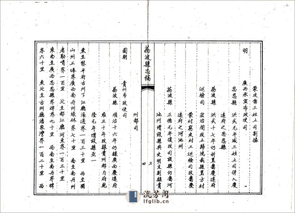 荔波县志稿（咸丰） - 第4页预览图