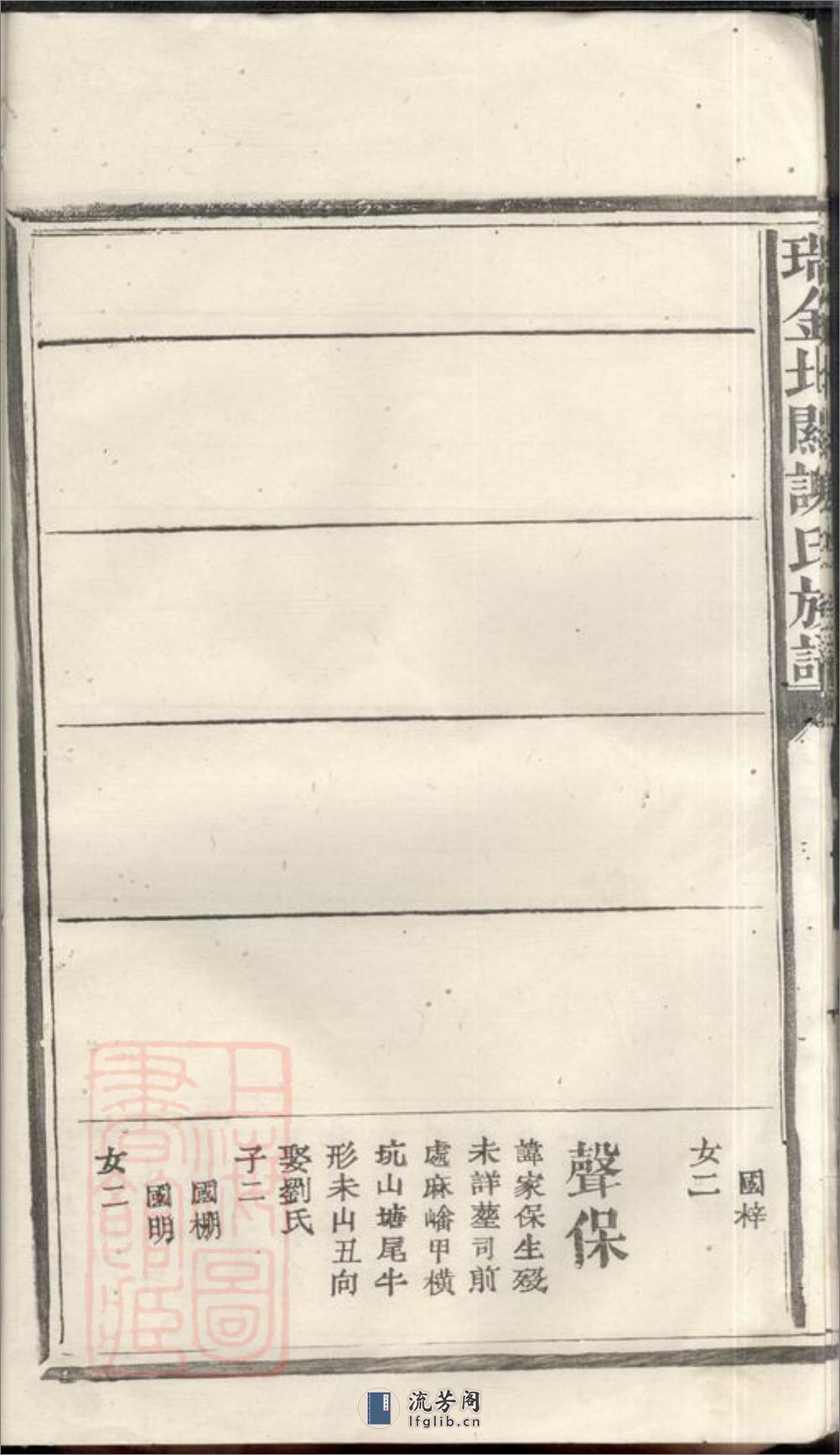 瑞金北关谢氏宗谱：不分卷：[江西瑞金] - 第13页预览图