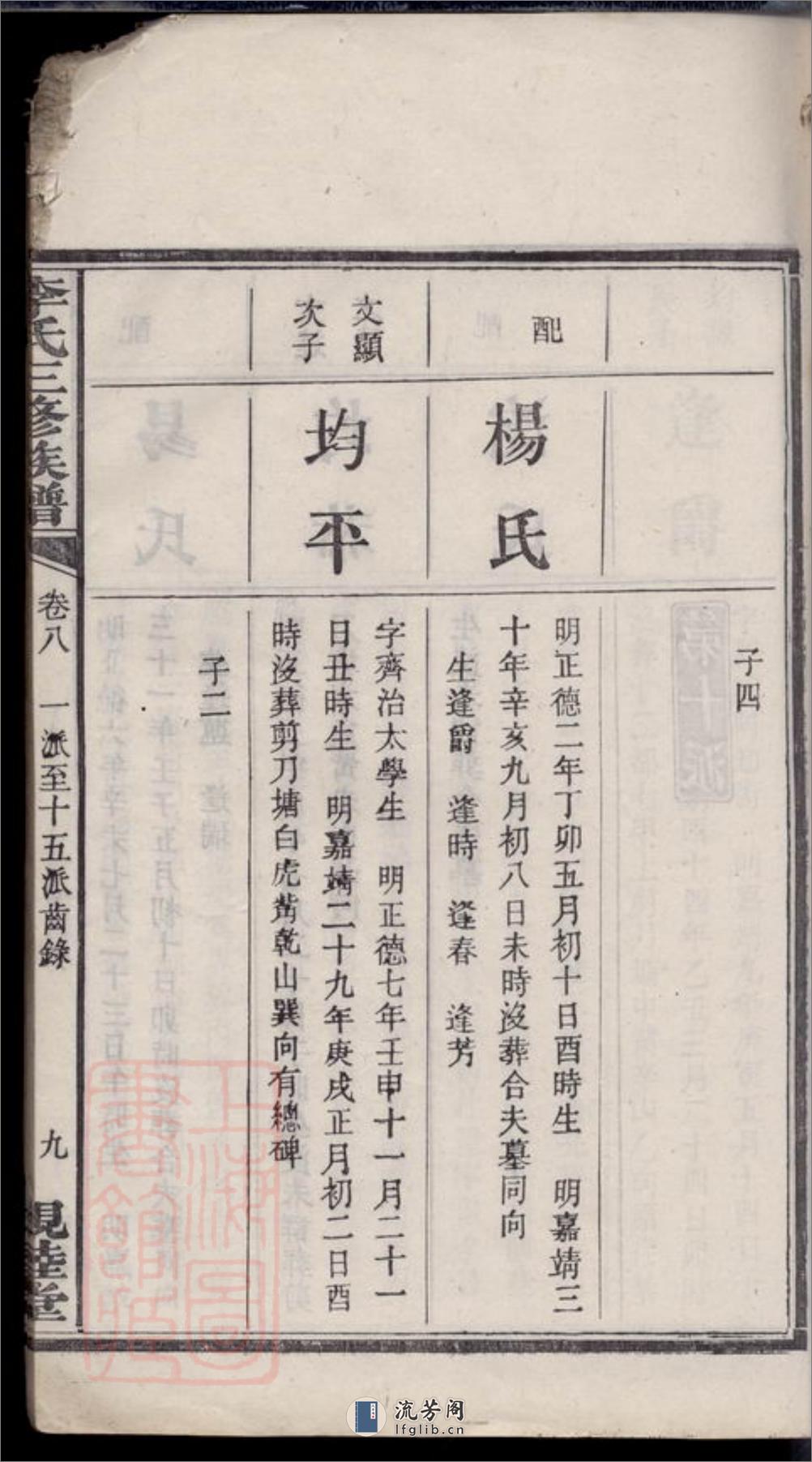 中湘姜黄衝李氏三修族谱：[湘潭] - 第19页预览图