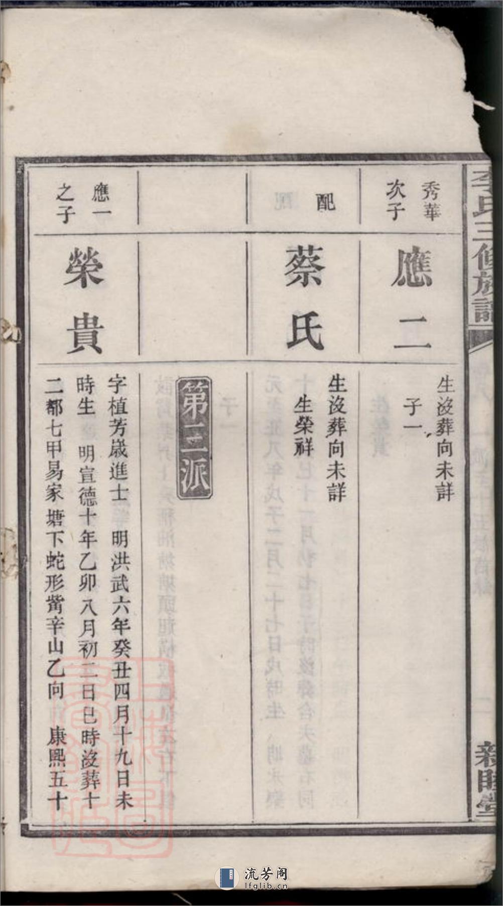 中湘姜黄衝李氏三修族谱：[湘潭] - 第6页预览图