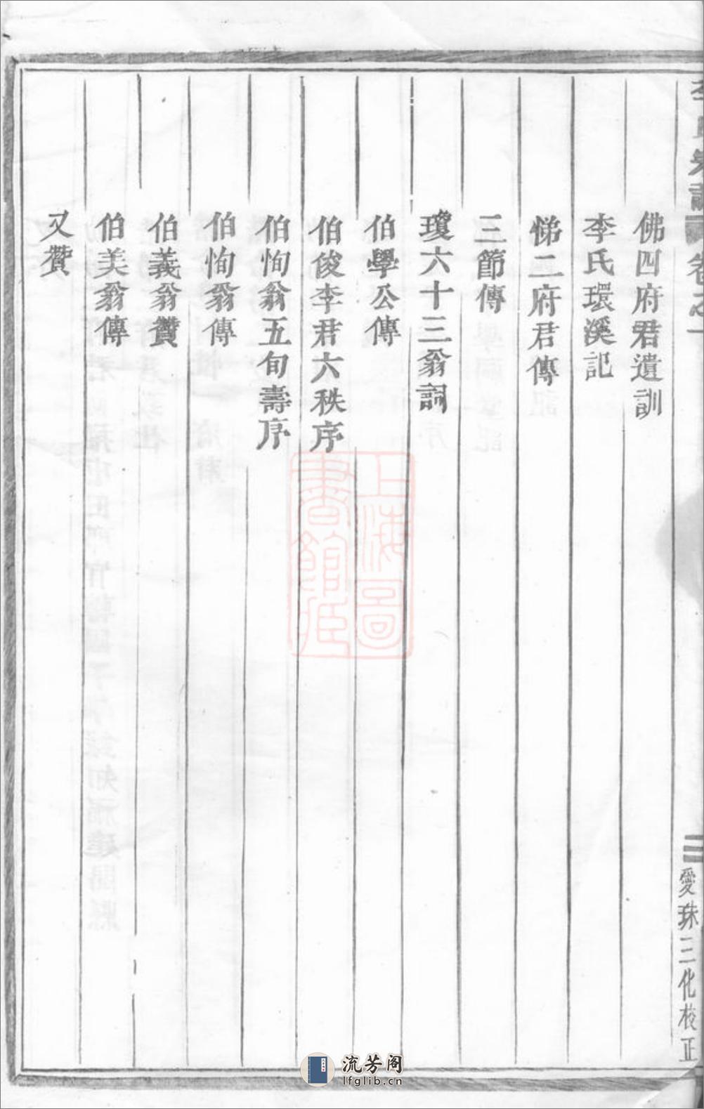 浦阳李氏宗谱：六卷 - 第9页预览图