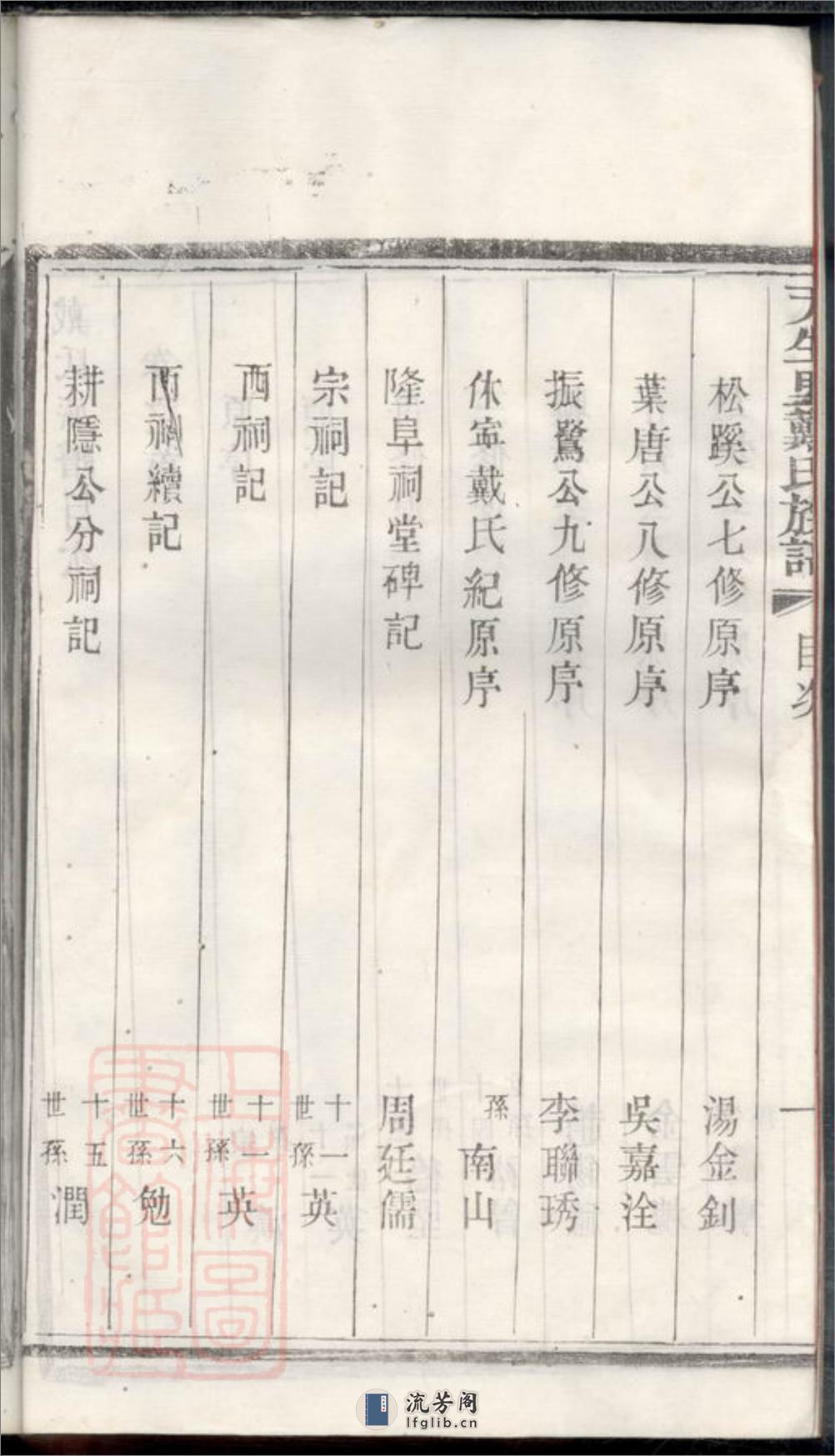 宜兴天生里戴氏族谱：十二卷，首一卷：[江苏宜兴] - 第11页预览图