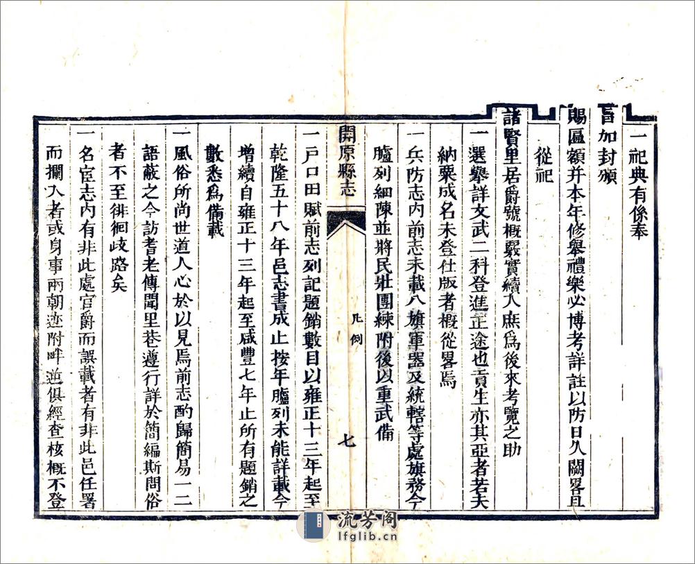 开原县志（咸丰） - 第14页预览图