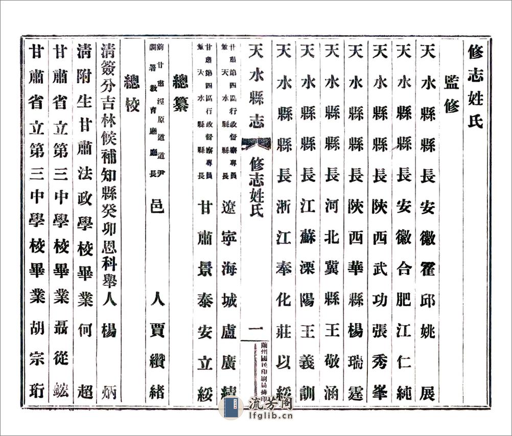 天水县志（民国） - 第10页预览图