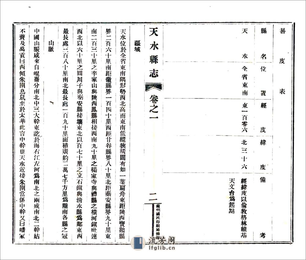 天水县志（民国） - 第19页预览图