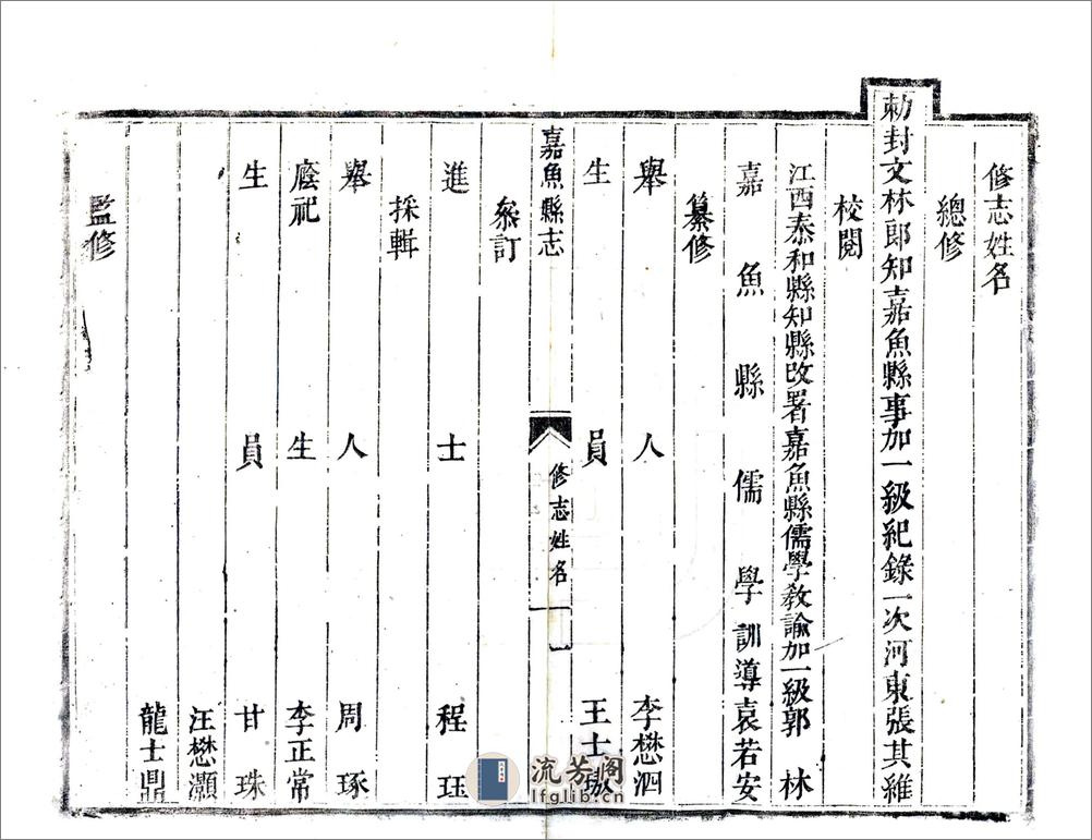 重修嘉鱼县志（乾隆） - 第17页预览图