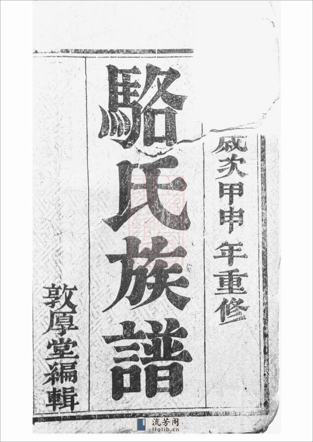 骆氏宗谱：四卷：[丹徒] - 第2页预览图