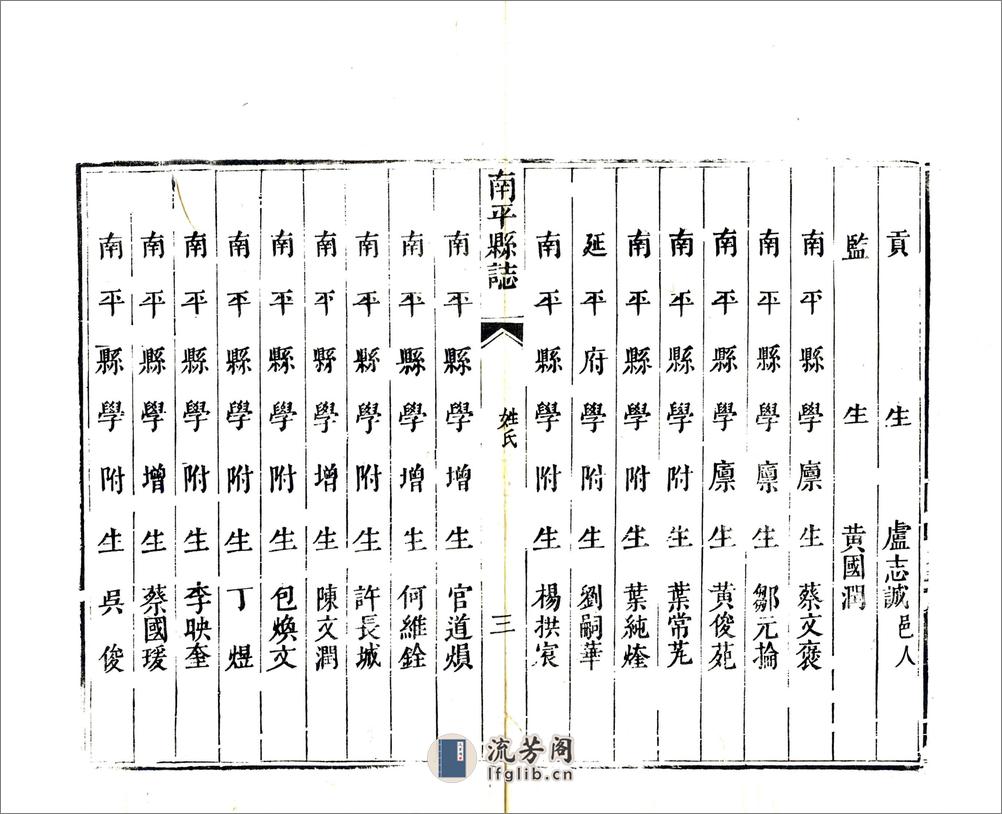 南平县志（嘉庆）卷00-21 - 第11页预览图