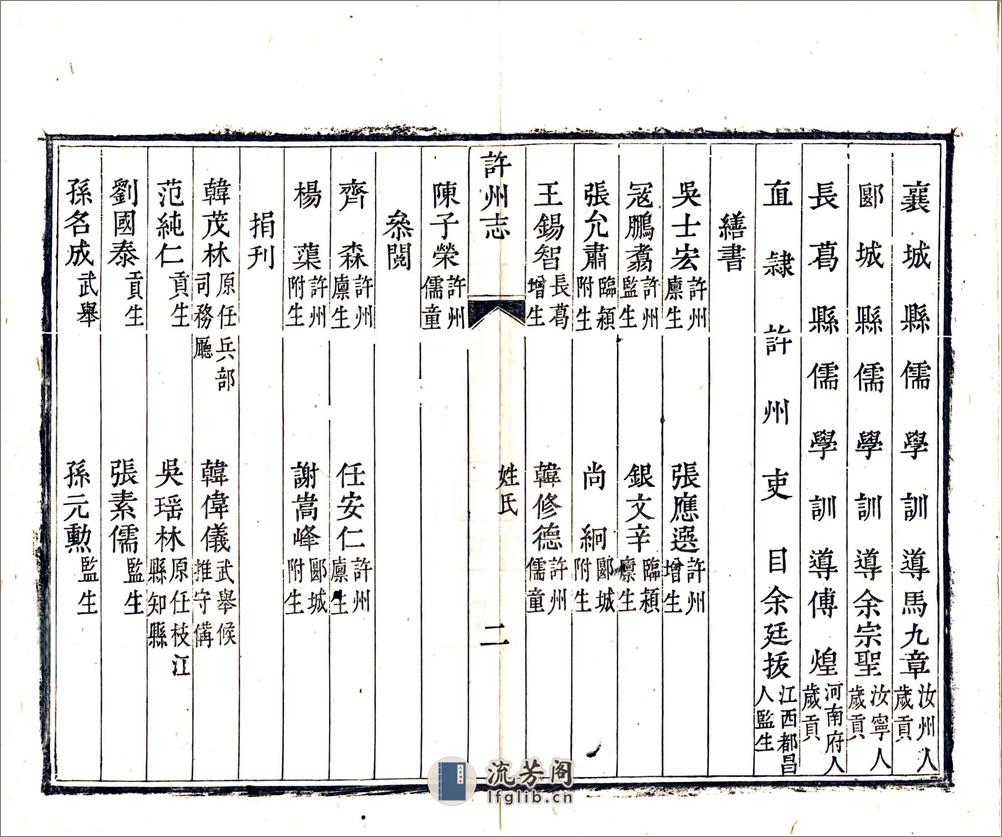 许州志（乾隆） - 第18页预览图