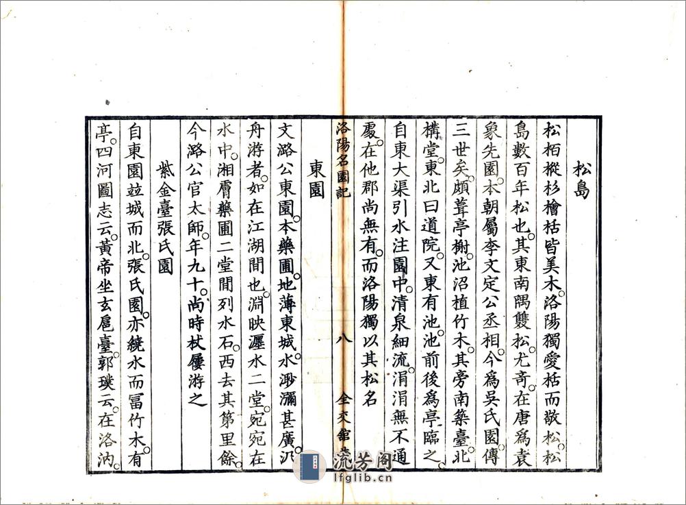 洛阳名园记（宋绍圣日本文政刻本） - 第20页预览图